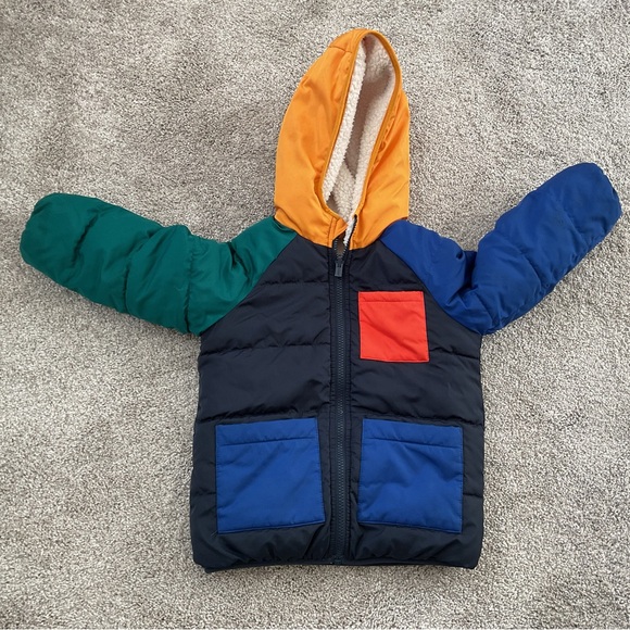Old Navy Fleece Lined Hooded Winter Jacket Coat Size 4T - Picture 1 of 4